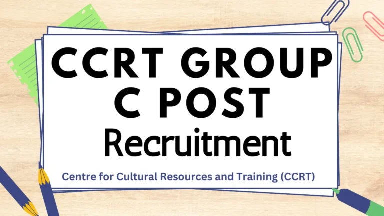 CCRT Group C Post Recruitment 2024 Thumbnail