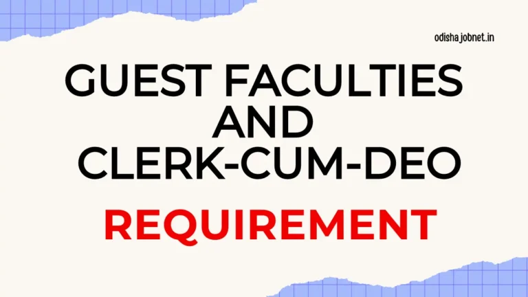 Guest Faculty Recruitment in Dhenkanal Data entry job thumb
