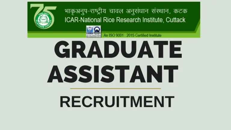 ICAR NRRI Graduate Assistant Posts 2024