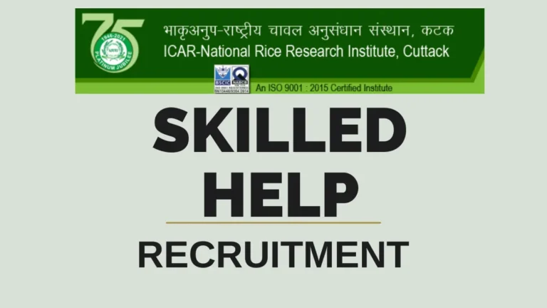ICAR NRRI Skilled Help Requirement 2024