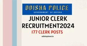 Odisha Police Junior Clerk Recruitment 177 Post