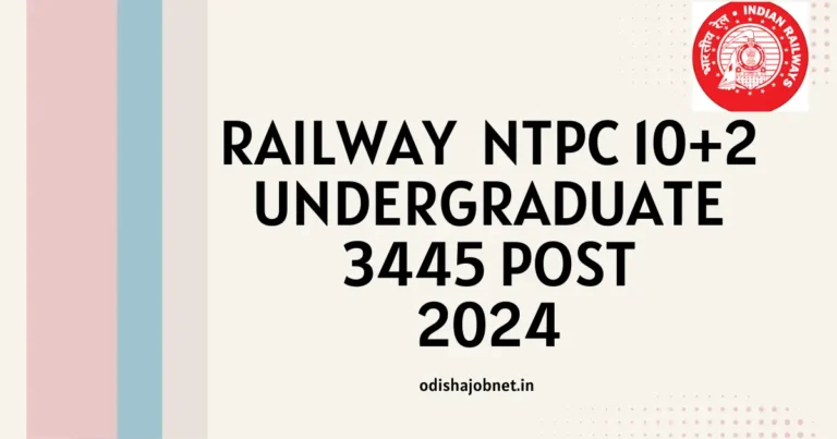 RRB NTPC Under Graduate Online Form 2024 12th Level