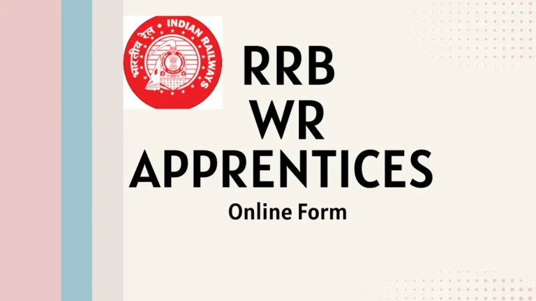 railway recruitment board RRC WR Apprentices Online Form