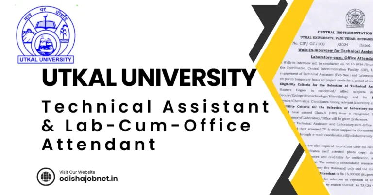 Utkal Attendant Post Recruitment 2024