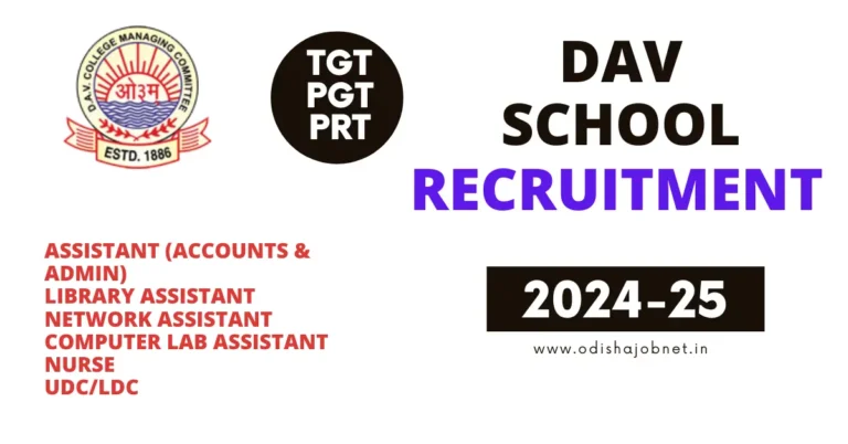 DAV School Recruitment 2024 tgt pgt prt