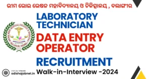 Bhima Bhoi Medical College Data Entry Operator Recruitment 2024