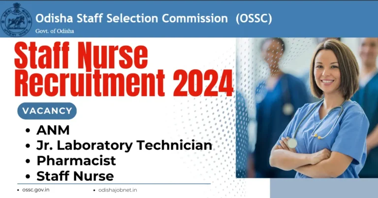 OSSC Staff Nurse Recruitment 2024 apply ANM, jr Laboratory, staff nurs job vacancy