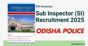 Odisha Police SI Recruitment 2025