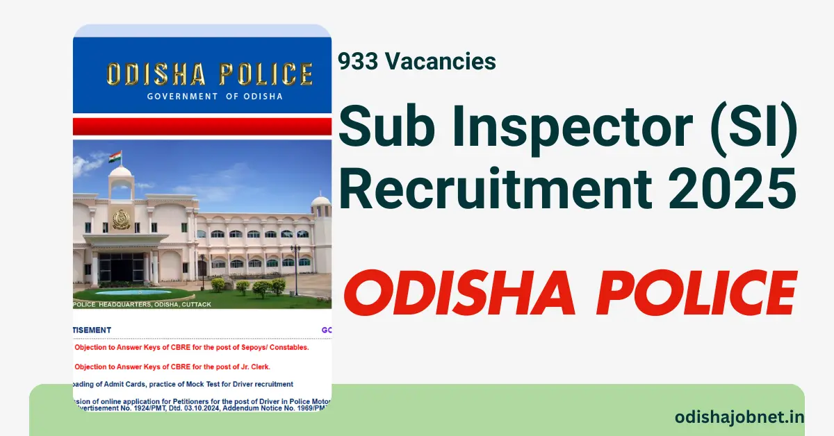Odisha Police SI Recruitment 2025