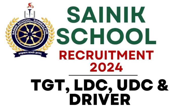Odisha Sainik School Recruitment 2024