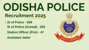 Odisha Police SI Recruitment 2025