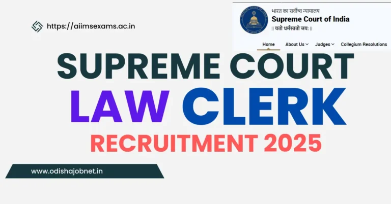 SCI Law Clerk Recruitment 2025