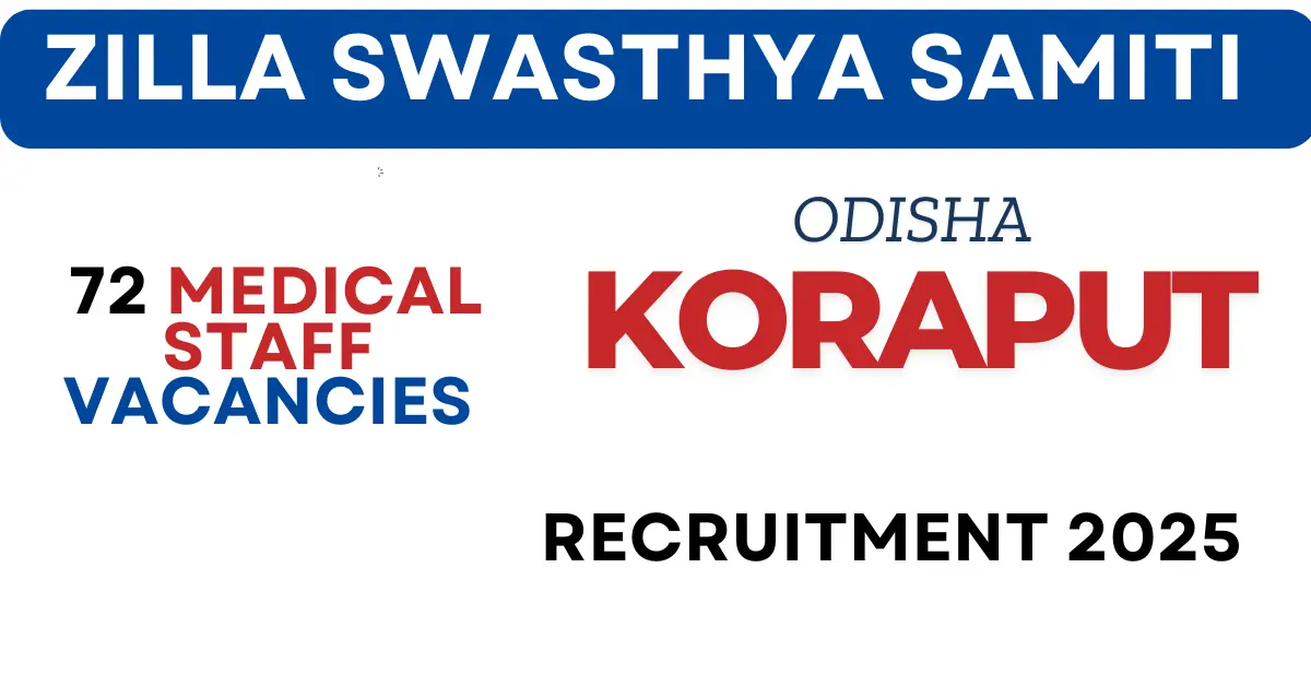 ZSS Koraput Recruitment 2025