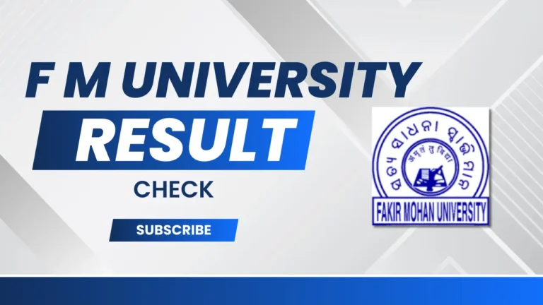 F M University Result Check