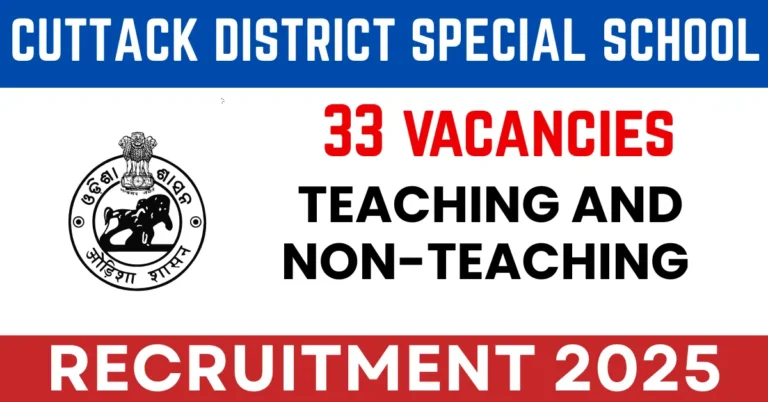 Cuttack District Special School Recruitment 2025