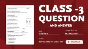Class 3 English Test