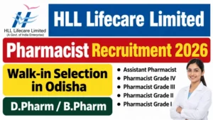 HLL Lifecare Pharmacist Recruitment 2026