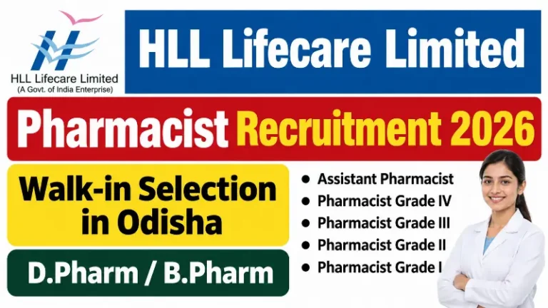 HLL Lifecare Pharmacist Recruitment 2026
