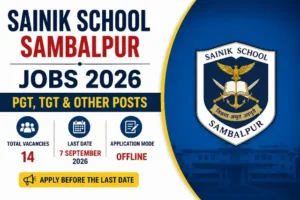 Sainik School Sambalpur Recruitment 2026