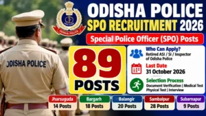 Odisha Police SPO Recruitment 2026