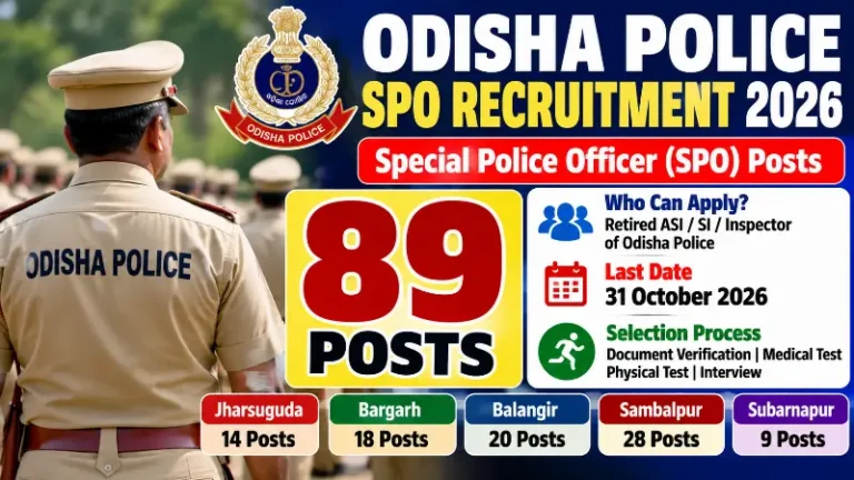 Odisha Police SPO Recruitment 2026